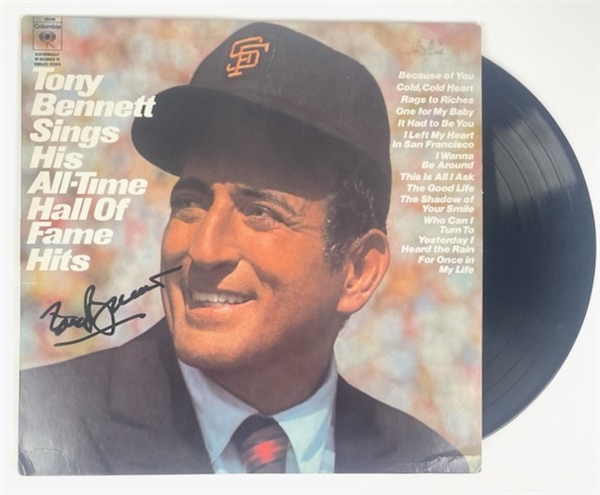 Tony Bennett Signed " All-Time Hall of Fame Hits" Album (Beckett/BAS)