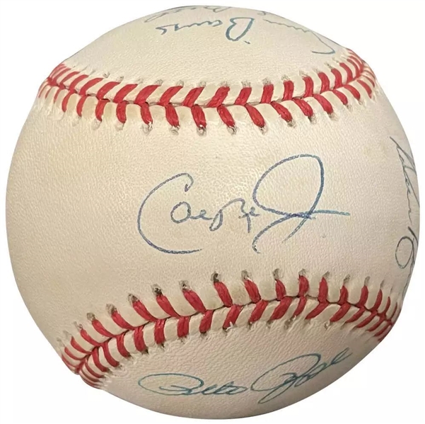 MLB All-Century Team Multi-Signed Auto OAL Baseball w/ Ripken, Aaron, & More! (11 Sigs)(Beckett/BAS)