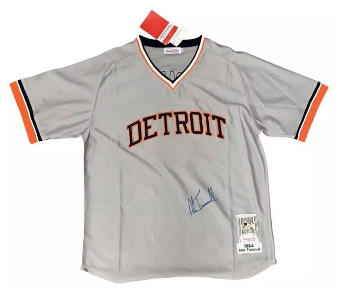 Alan Trammell Signed 1984 Mitchell & Ness Detroit Tigers Jersey (JSA)