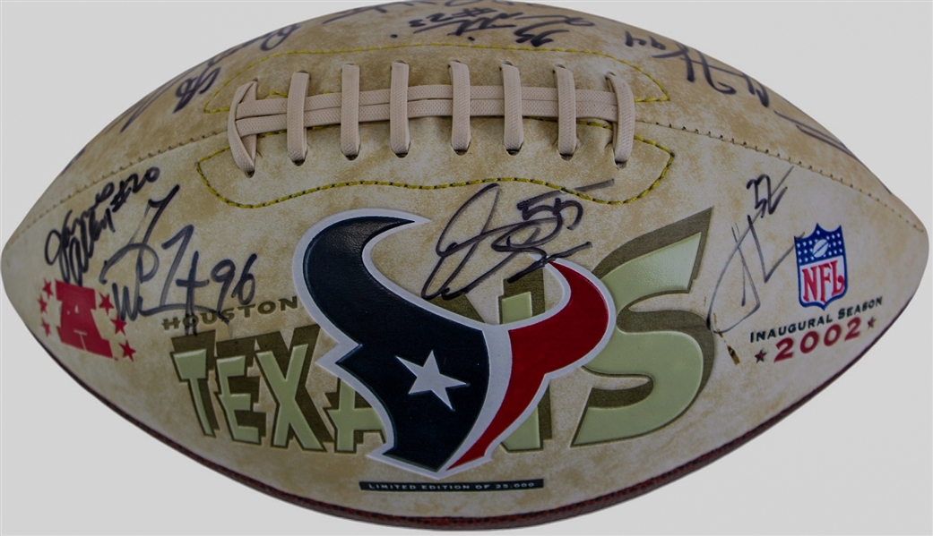 2002 Houston Texans Multi-Signed Inaugural Season Football (Beckett/BAS)