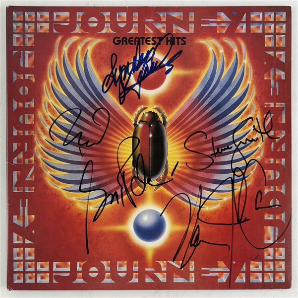 Journey: Group Signed "Greatest Hits" Album Cover w/ 6 Sigs! (Third Party Guaranteed)