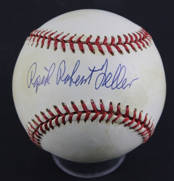 "Rapid" Robert Feller Signed OAL Baseball (Beckett/BAS)