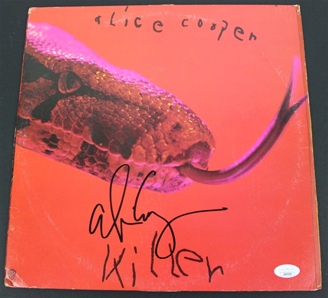 Alice Cooper Lot of Two (2) Signed Album Covers (JSA)