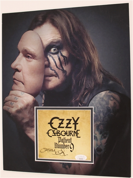 Ozzy Osbourne Signed "Patient Number 9" CD Insert in Matted Display (JSA)