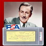 Walt Disney 1964 Handwritten & Signed Check (PSA/DNA Encapsulated)(Phil Sears)