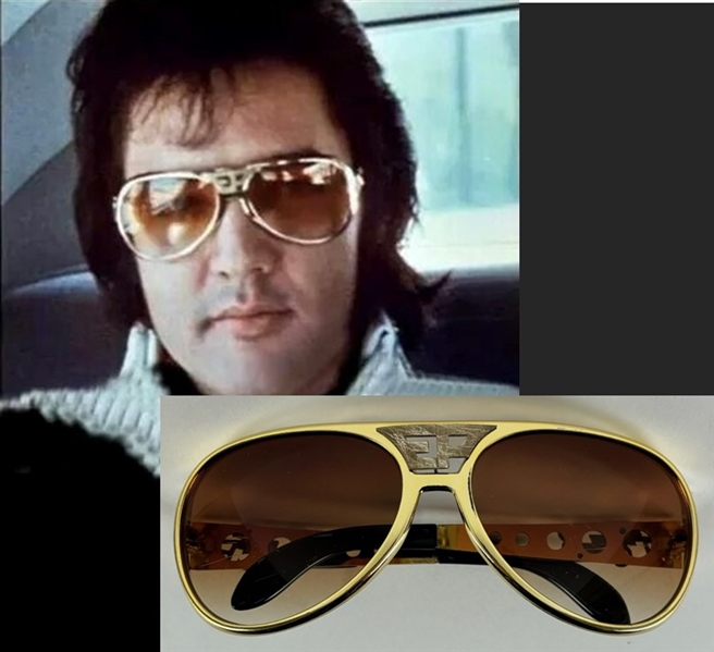 Elvis Presley – Personally Owned & Worn Iconic “TCB” Sunglasses (Lacker Letter of Provenance)