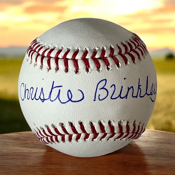 Actress Christie Brinkley Signed Official M.L. Baseball (JSA)