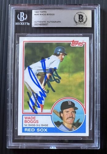 Wade Boggs Signed 1983 Topps Rookie Card (Beckett/BAS Encapsulated)