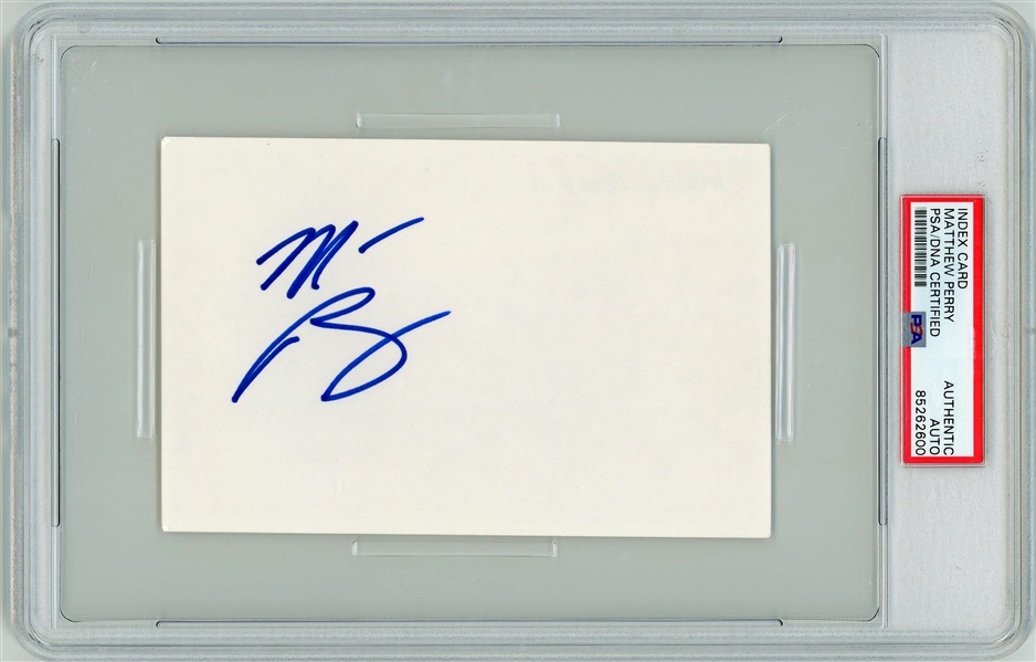 Matthew Perry Signed 4" x 6" Index Card (PSA/DNA Encapsulated)