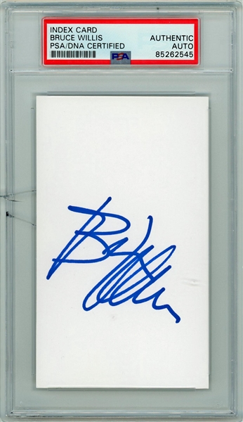 Bruce Willis Signed 3" x 5" Index Card (PSA/DNA Encapsulated)