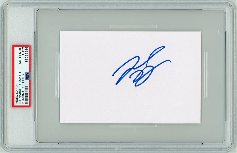 Leonardo DiCaprio Signed 4" x 6" Index Card (PSA/DNA Encapsulated)