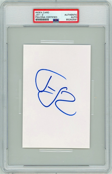 Jay-Z Signed 4" x 6" Index Card (PSA/DNA Encapsulated)