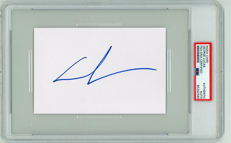 George Lucas Signed 4" x 6" Index Card (PSA/DNA Encapsulated)