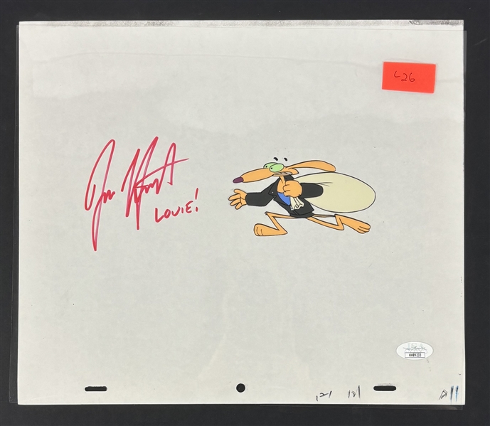 Jess Harnell Signed Pink Panther Film Cell of Louie (JSA)