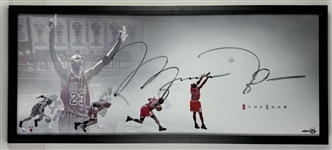 Michael Jordan Signed The Show “Last Shot” Framed Display w/ Impressive 28" Autograph(UDA COA)