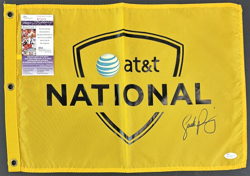 Scott Piercy Signed AT&T National Pin Flag (JSA COA)