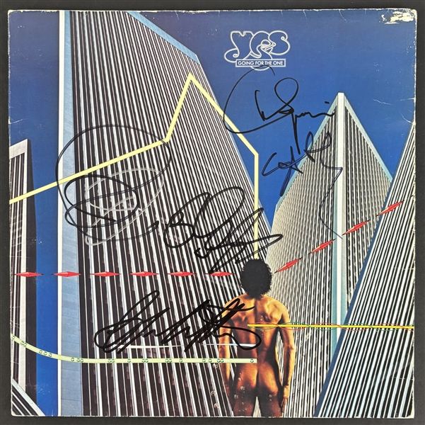 Yes: Group Signed "Going for the One" Album Cover (5 Sigs)(Beckett LOA)