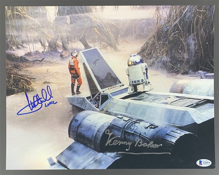 Star Wars: Mark Hamill & Kenny Baker Signed 11” x 14” Photo (Beckett/BAS LOA)