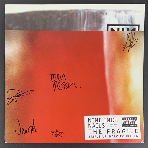 Nine Inch Nails Group Signed "The Fragile" Triple LP Album (5 Sigs)(Beckett/BAS LOA)