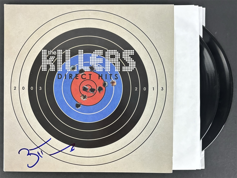 The Killers: Brandon Flowers Signed "Direct Hits" Album Cover (JSA)