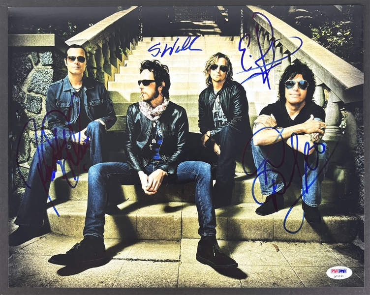 Stone Temple Pilots Group Signed 11" x 14" Color Photo (4 Sigs)(PSA/DNA LOA)