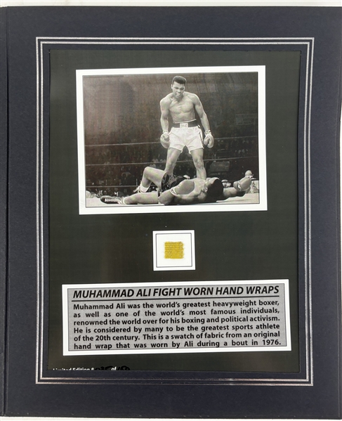 Muhammad Ali Ltd. Ed. 1976 Fight Worn Hand Strap Swatch (Strike Zone LOA)