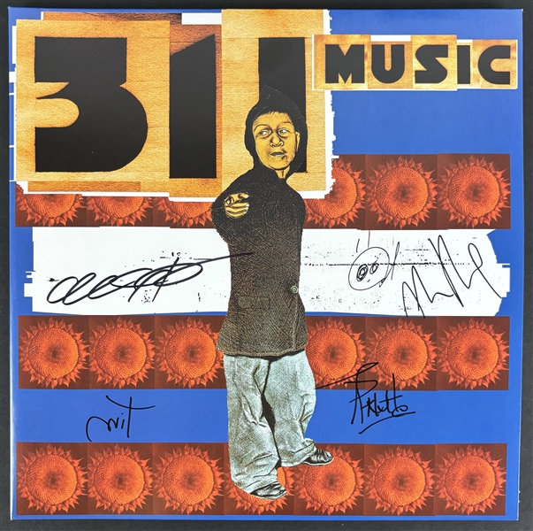 311 Group Signed Album Cover (4 Sigs)(Beckett/BAS LOA)