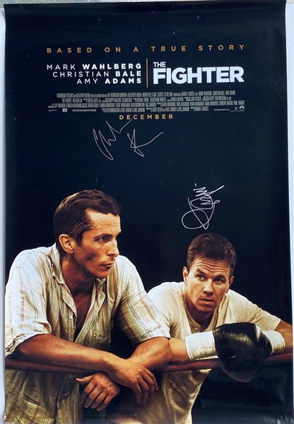 Christian Bale & Mark Wahlberg Signed Full Size "The Fighter" Movie Poster (JSA LOA)