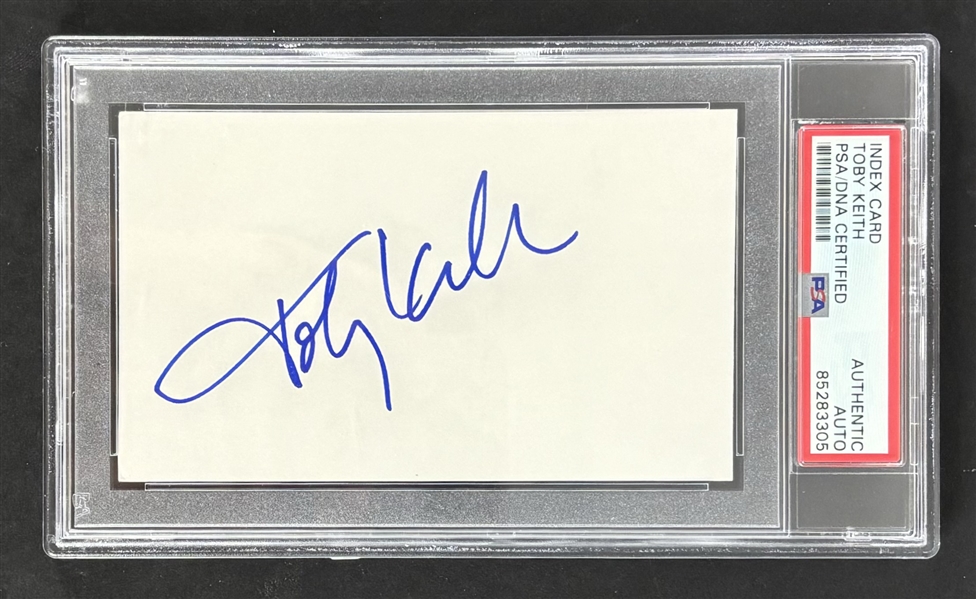 Toby Keith Signed 3" x 5" Index Card (PSA/DNA Encapsulated)