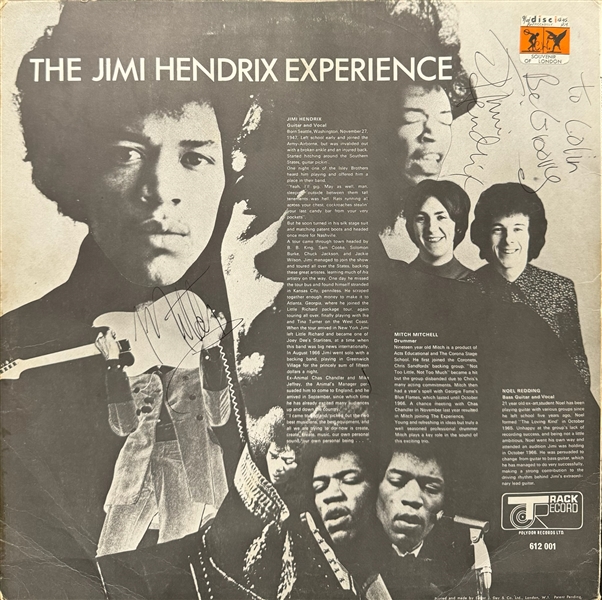 Jimi Hendrix & Mitch Mitchell ULTRA RARE Signed "Are You Experienced" Album Cover w/ "Be Groovy" Inscription (Beckett/BAS LOA)