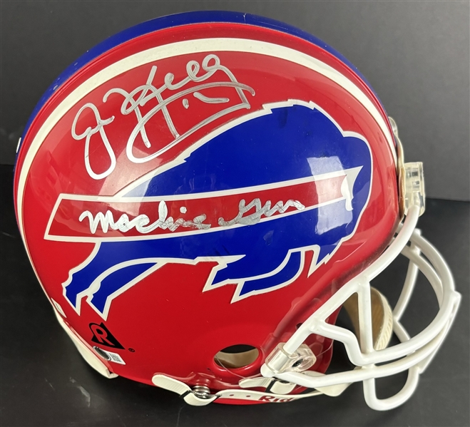 Jim Kelly Signed Full Size PROLINE Bills Helmet w/ Machine Gun Inscription! (Beckett/BAS)