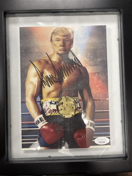 President Donald J. Trump Signed 6" x 8" Photo as Rocky w/ Gem Mint 10 Autograph! (JSA LOA)