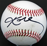 Kobe Bryant Signed OML Practice Used Baseball (PSA/DNA)