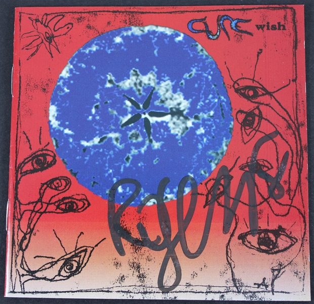 Cure: Robert Smith Signed "Wish" CD Insert w/ Disc (Beckett/BAS)