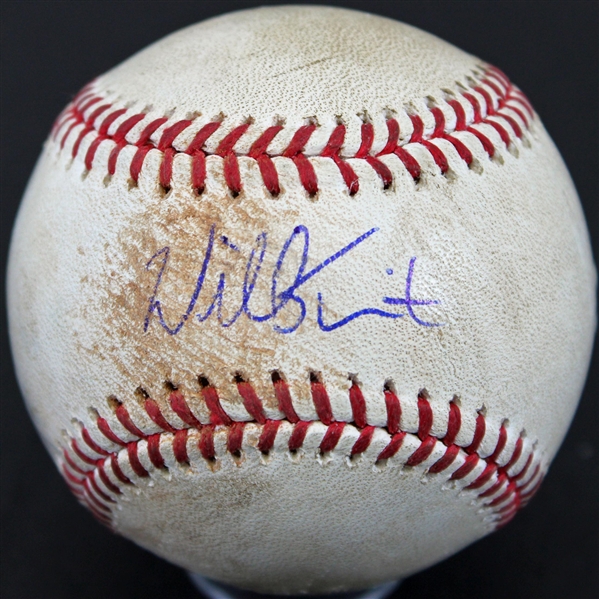 Will Smith Game Used & Signed OML Baseball :: Used 8-01-2022 MIA vs LAD (MLB Holo & PSA/DNA)