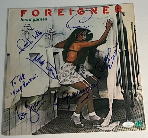 Foreigner Group Signed "Head Games" Album Cover w/ All 6 Original Members! (JSA)