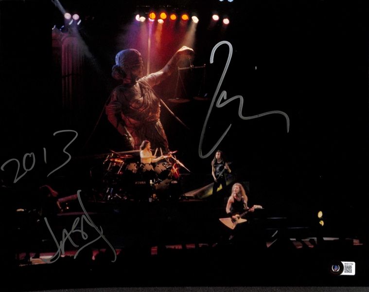 Metallica: Lars Ulrich & Jason Newsted Signed 11" x 14" Photo (Beckett/BAS)(Grad Collection)