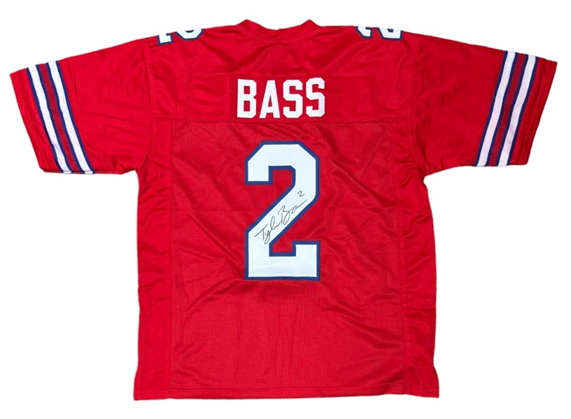 Tyler Bass Signed Red Buffalo Bills Jersey (Third Party Guaranteed)