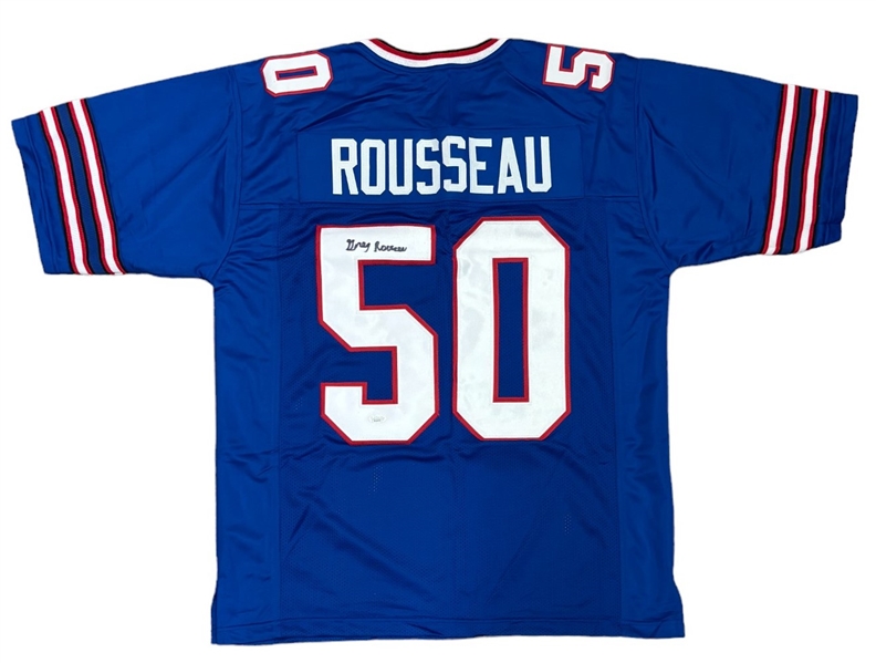 Greg Rousseau Signed Blue Buffalo Bills Jersey (Third Party Guaranteed)