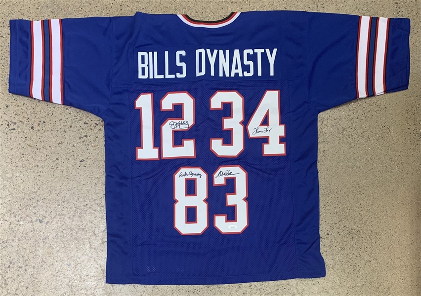 Multi-signed Bills Jersey- Including Jim Kelly, Thurman Thomas, and Andre Reed (3/Sigs) (JSA)