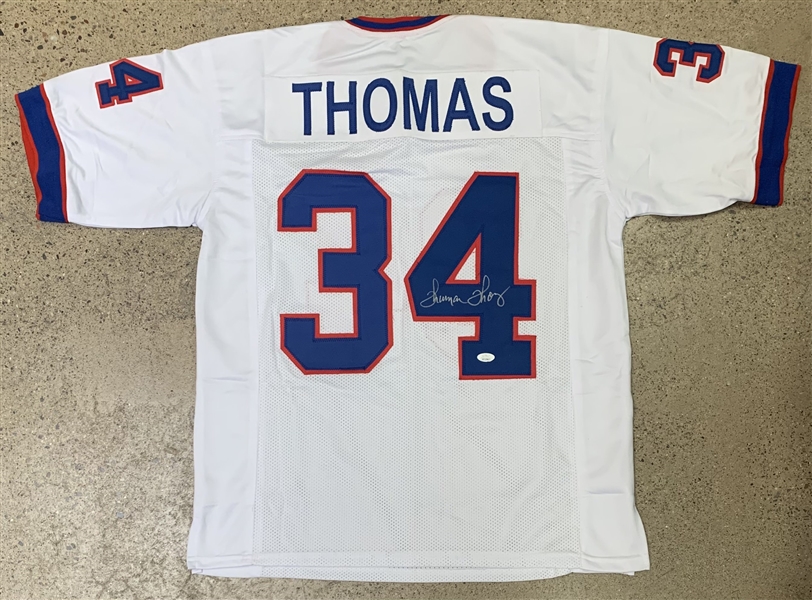 Thurman Thomas Signed White Pro Style Jersey (JSA)