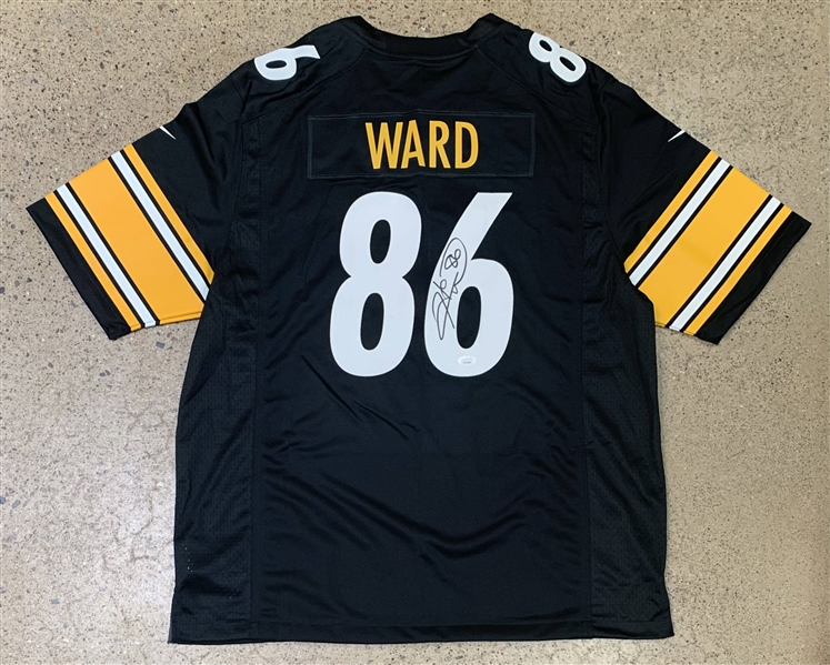 Hines Ward Signed Black Game Jersey (JSA)