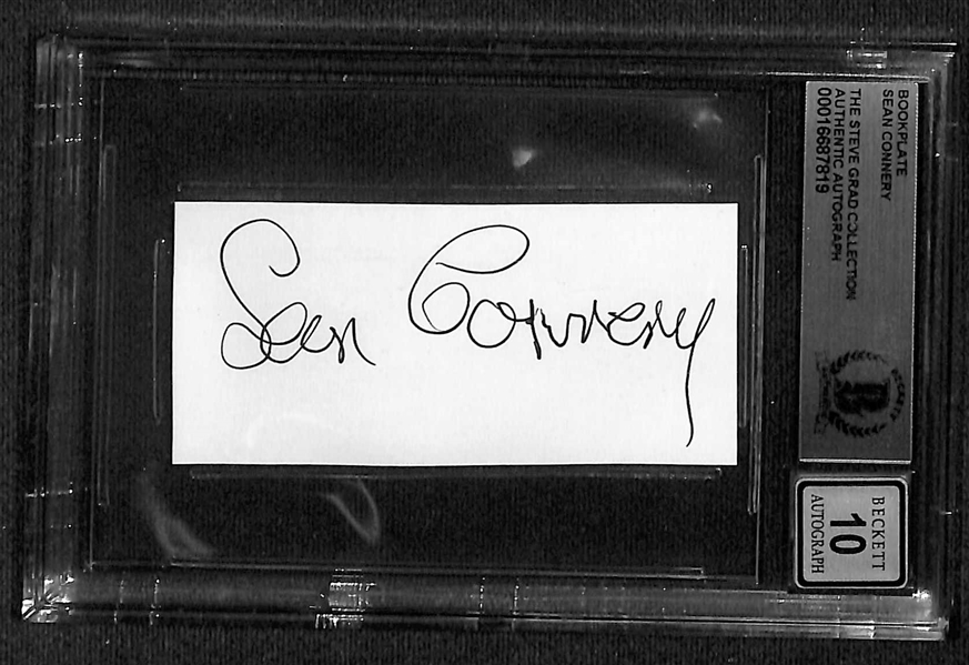 Sean Connery Signed Segment w/ Gem Mint 10 Auto! (Beckett/BAS Encapsulated)(Grad Collection)