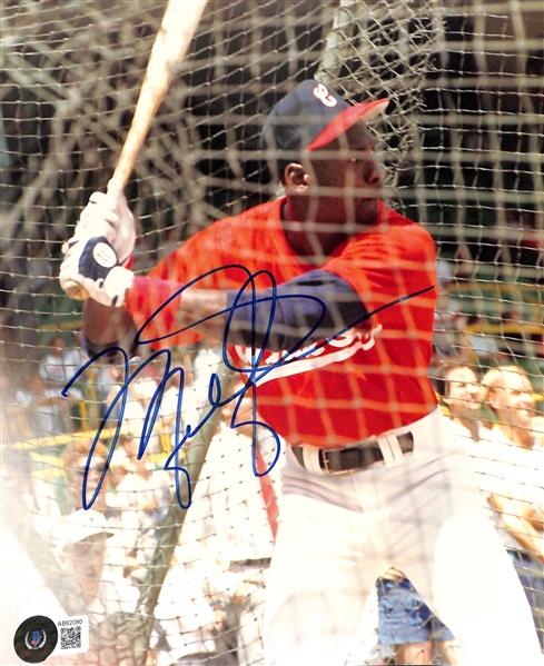 Michael Jordan Signed 8" x 10" Chicago White Sox Batting Photo (Beckett/BAS LOA)(Grad Collection)