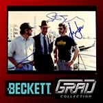 Indiana Jones: Spielberg, Lucas, & Ford Signed 8" x 10" Last Crusade Photograph (Beckett/BAS LOA)(Grad Collection)