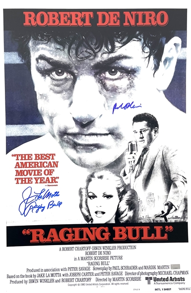 Robert De Niro & Jake LaMotta Signed "Raging Bull" Poster (Third Party Guaranteed)