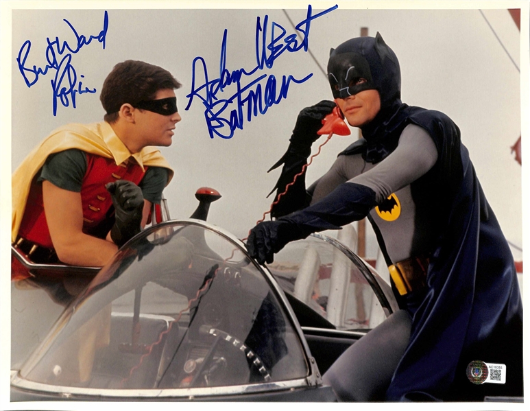 Batman: Adam West & Burt Ward Signed 11" x 14" Photo (Beckett/BAS LOA)(Grad Collection)