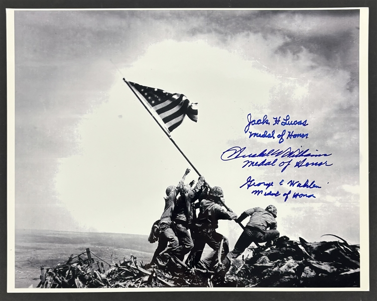 Iwo Jima: WWII Medal of Honor Recipients Multi-Signed 11" x 14" Glossy Photo (Third Party Guaranteed)