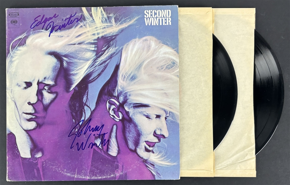 Edgar & Johnny Winter Signed "Second Winter" Album Cover (Epperson/REAL LOA)