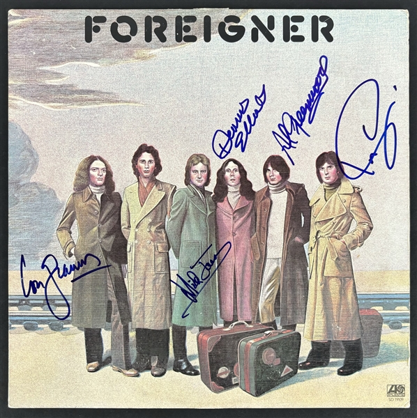 Foreigner Group Signed Self-Titled Album Cover (5 Sigs) (Epperson/REAL LOA)